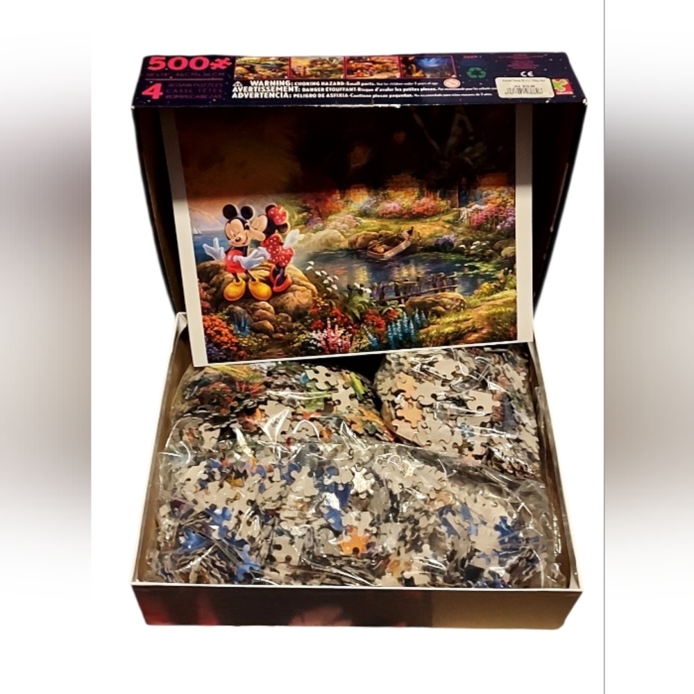 Ceaco Thomas Kinkade Disney Dreams Collection 4-in-1 Multipack Jigsaw Puzzle - Picture 2 of 4